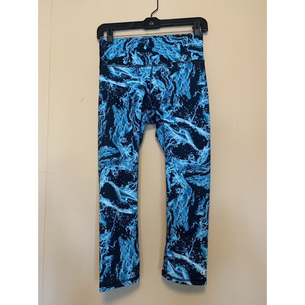 Champion Power Flex Womens Blue Activewear Capri Leggings Size Small